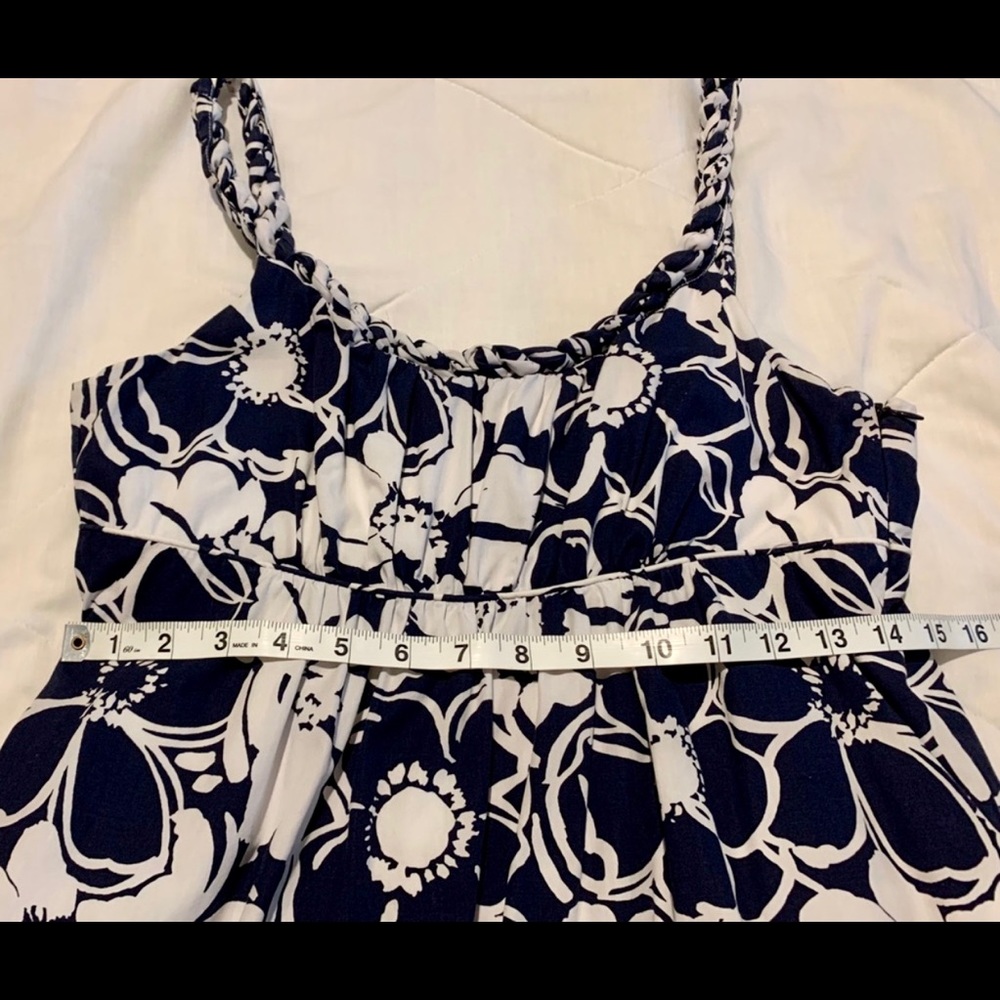 J Crew navy and white floral sundress size 4 - Picture 5 of 9